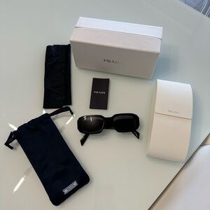 Prada Black Sunglasses with White Case